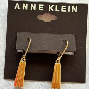 Anne Klein gold tone dangle earrings